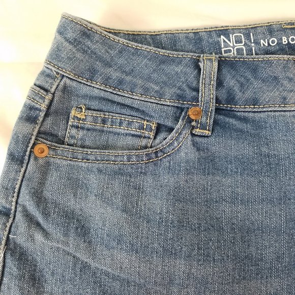 No Boundaries Jeans Juniors Size 5 High Rise Womens Slim Straight Leg Blue Denim - Picture 10 of 12